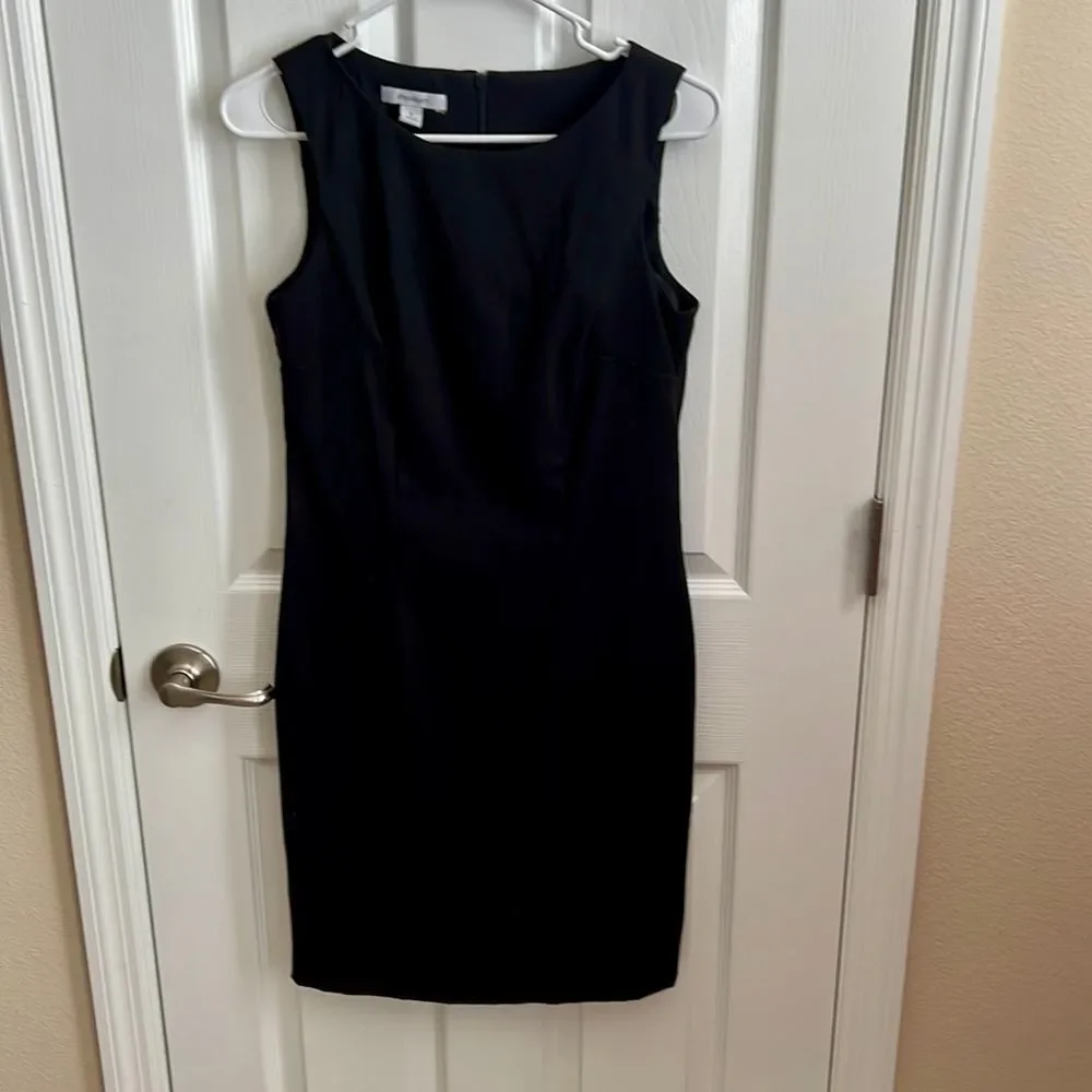 Dressbarn Black Sleeveless Sheath Dress Career Office Party Cocktail Size 6